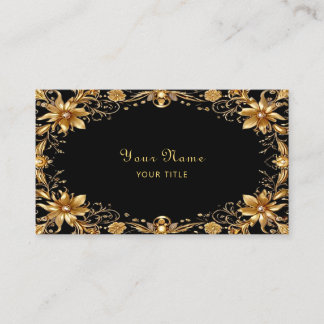 Golden Floral Business Card