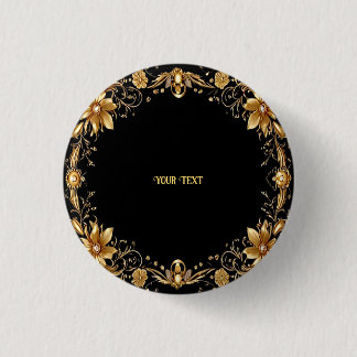 Golden Floral Button