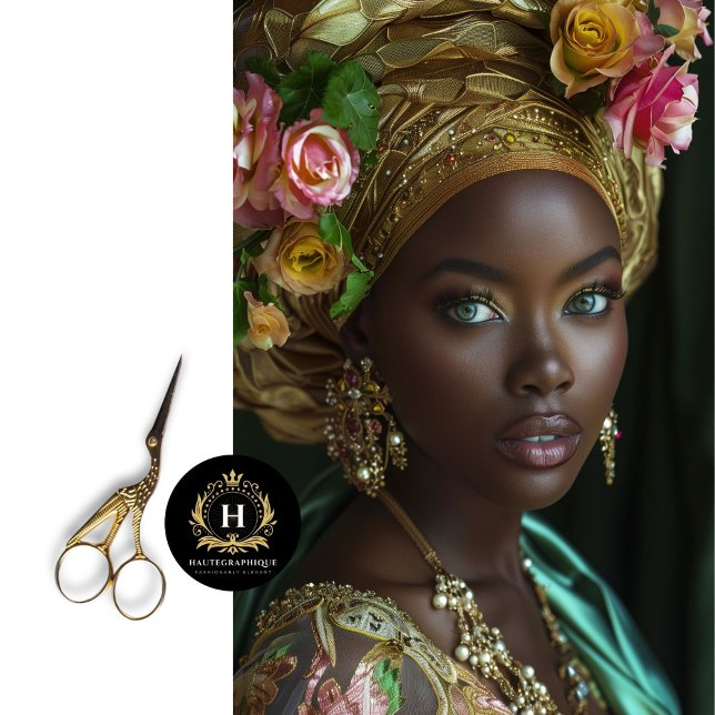 Golden Floral Crown Regal Portrait Decoupage Tissue Paper (Creator Uploaded)