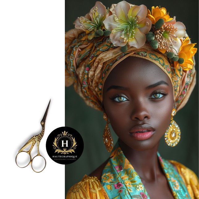 Golden Floral Goddess Portrait Decoupage Tissue Paper (Creator Uploaded)