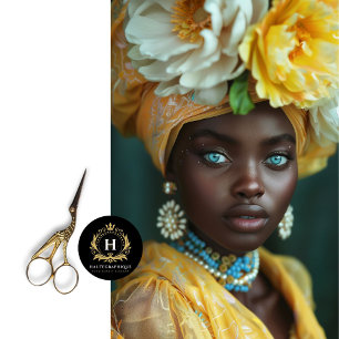 Golden Floral Headdress Decoupage Tissue Paper