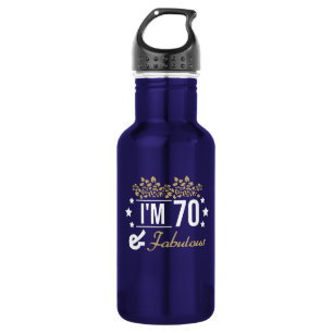 golden floral im 70 years old and fabulous 532 ml water bottle
