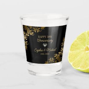 Golden Floral Lace Shot Glass