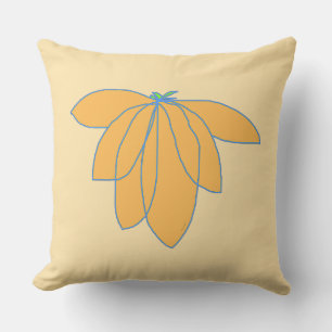 Golden Floral On Beige Cushion