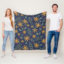 Golden Floral Pattern Botanical Design