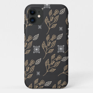 Golden Floral Pattern Case-Mate iPhone Case