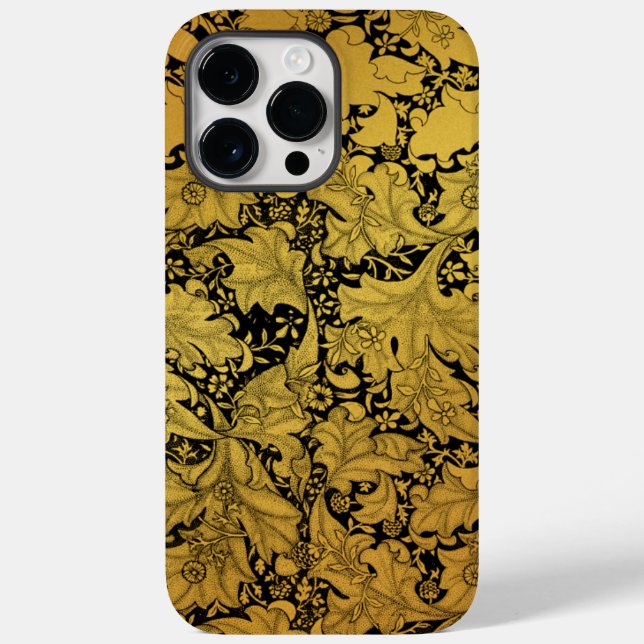 Golden Floral Pattern Oriental Flower Case-Mate iPhone Case (Back)
