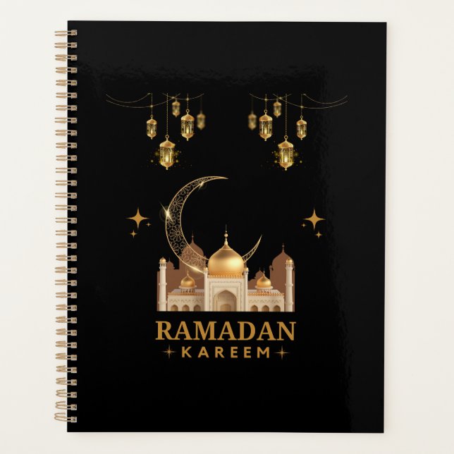 Golden Floral Ramadan Kareem Celebration Planner (Front)