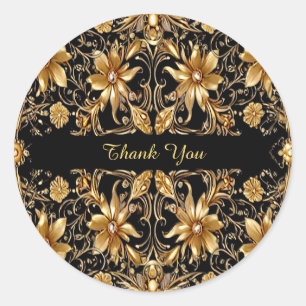 Golden Floral Sticker