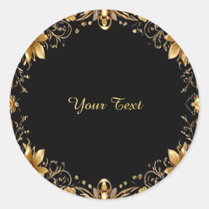 Golden Floral Sticker