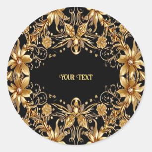 Golden Floral Sticker