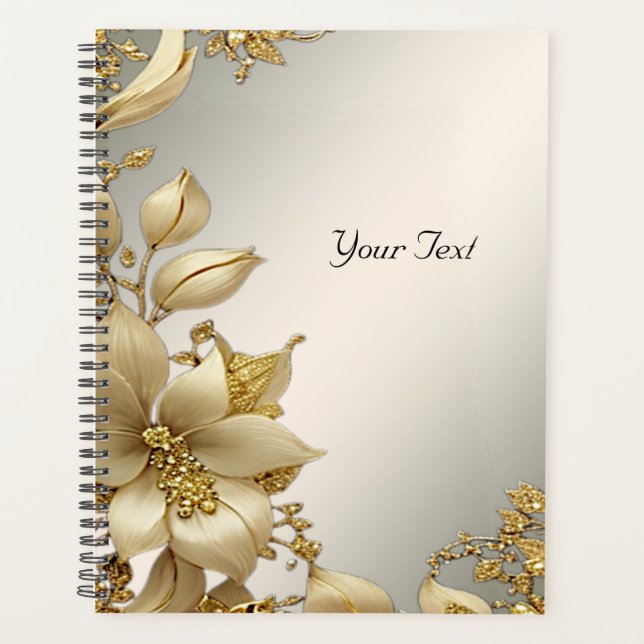 Golden Floral Wedding Planner (Front)