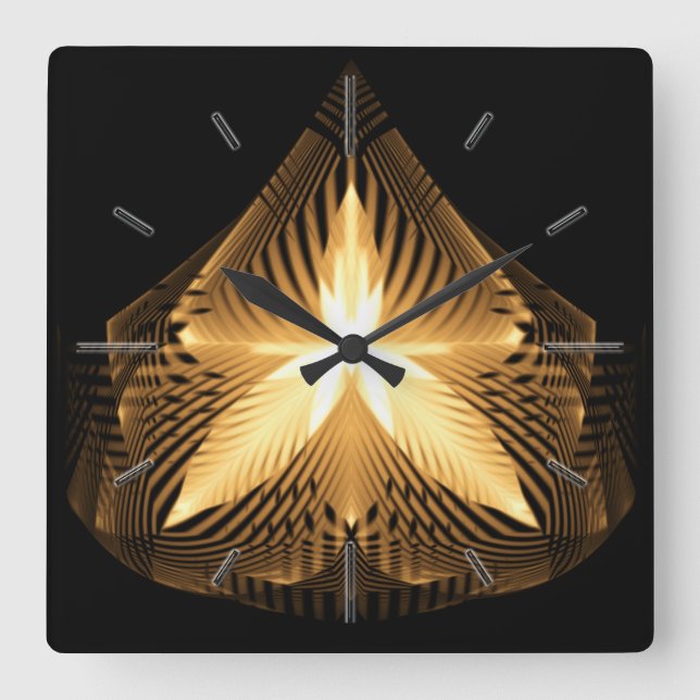 Golden Flourish 1 Wall Clocks Options (Front)