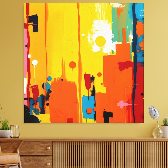 Golden Flow Canvas Print (Insitu(LivingRoom))