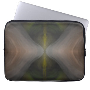 Golden Flow – Radial Color Blend Art Laptop Sleeve