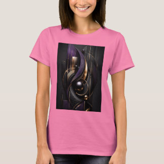 Golden Flow | Ultra 3D Abstract Composition T-Shirt
