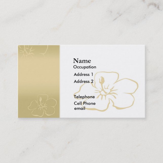 Golden Flower Business Card (Front)