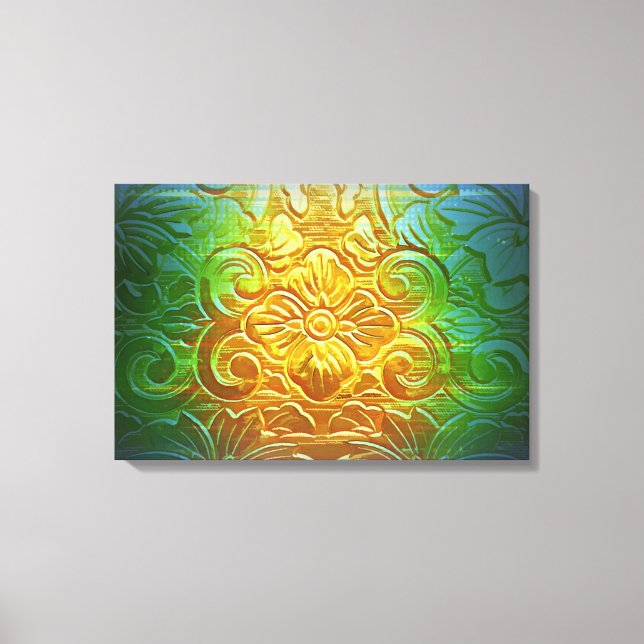 Golden Flower Canvas Print (Front)