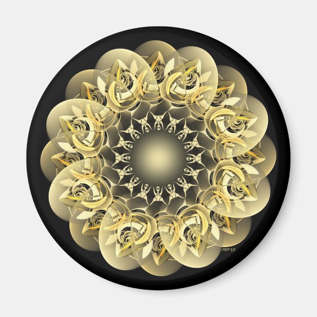 Golden Flower Magnet (Front)