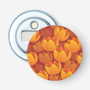Golden Flower Pattern Bottle Opener