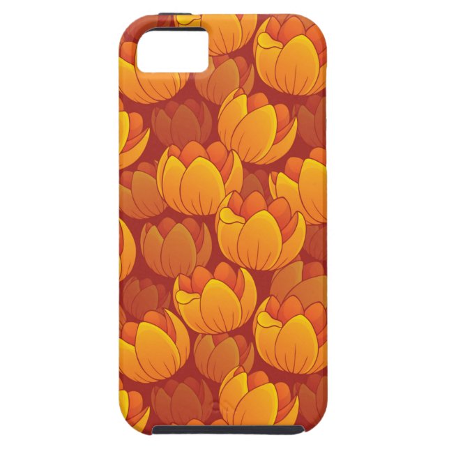 Golden Flower Pattern Case-Mate iPhone Case (Back)