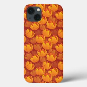 Golden Flower Pattern iPhone 13 Case