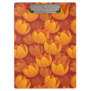 Golden Flower Pattern Clipboard