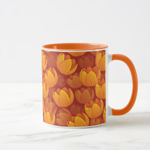 Golden Flower Pattern Mug