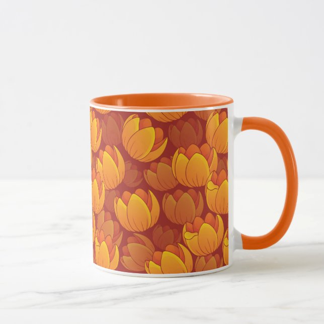 Golden Flower Pattern Mug (Right)