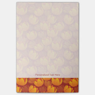 Golden Flower Pattern Post-it Notes