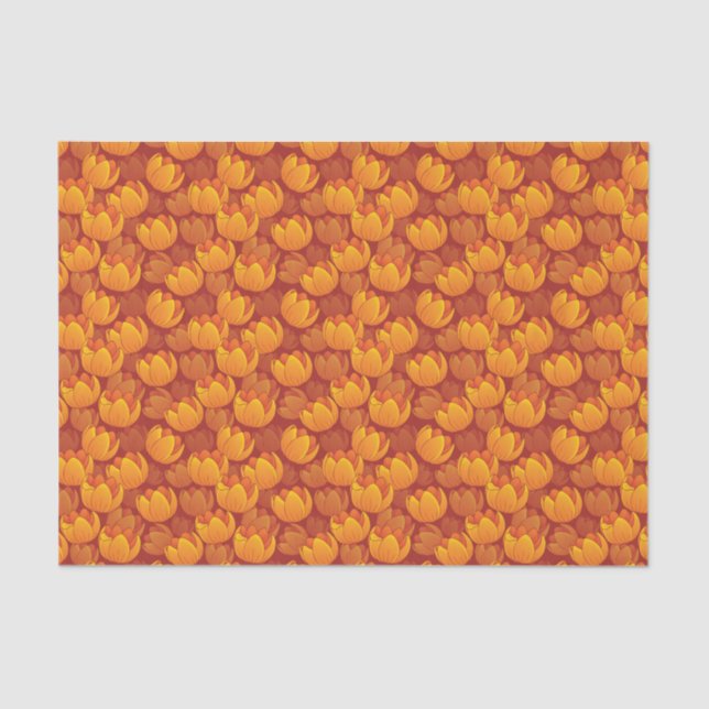 Golden Flower Pattern Tissue Paper (Front)