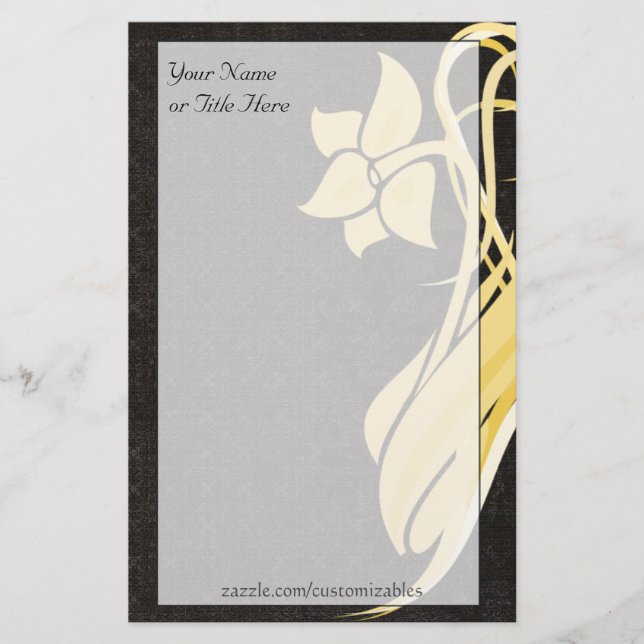 Golden Flower Stationery (Front)