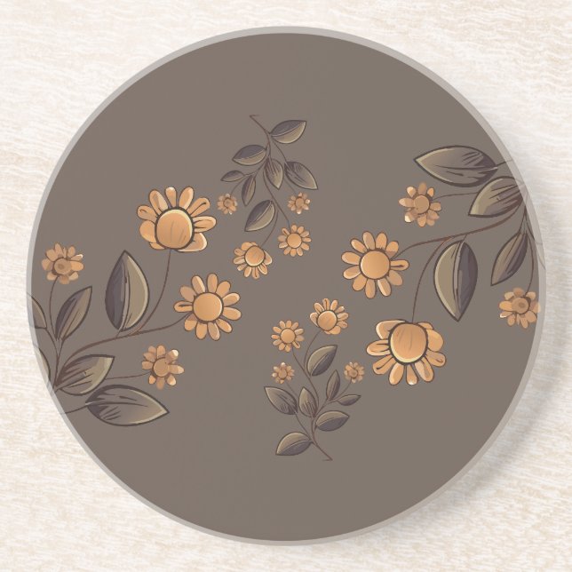Golden Flowers Coaster (Front)