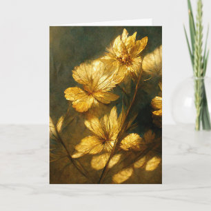 Golden Flowers in Sunshine Greeting Card