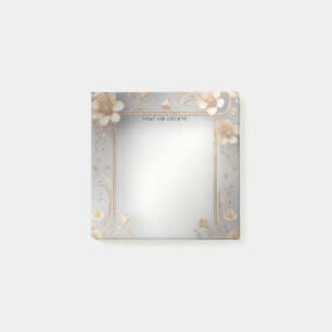 Golden Flowers Post it Notes