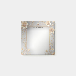 Golden Flowers Post it Notes