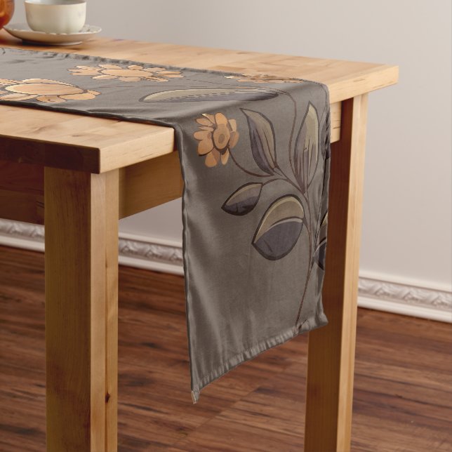 Golden Flowers Short Table Runner (In Situ)