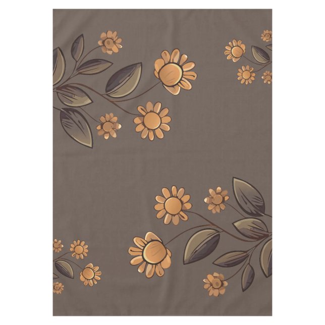 Golden Flowers Tablecloth (Front)