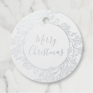 Golden Foil Winter Berries Favour Tags