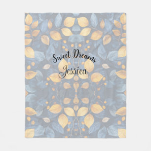 Golden Foliage Dreams Autumn Nature Beauty Fleece Blanket