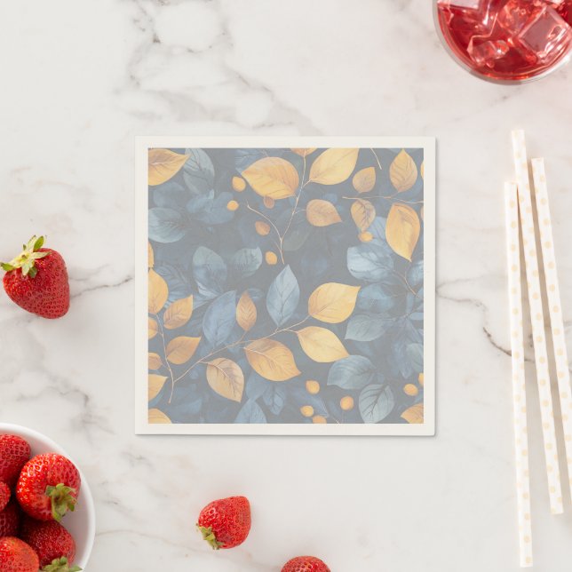 Golden Foliage Dreams Autumn Nature Beauty Napkin (Insitu)