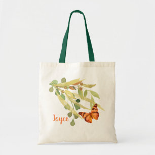 Golden Foliage with an Orange Butterfly Tote Bag
