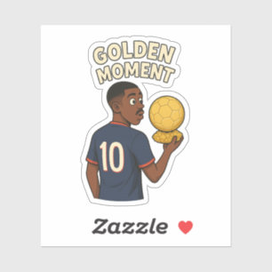  Golden Football Tribute   Number 10 Cartoon Stick