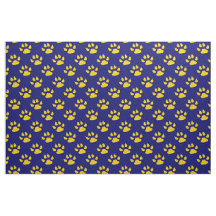 Golden Footprint Claw Paw Fabric