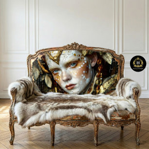 Golden Forest Shaman  Mythic Tribal Decoupage Tissue Paper
