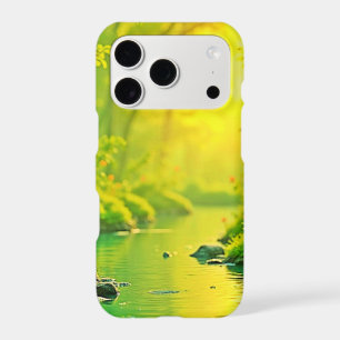Golden Forest Stream Peaceful Art
