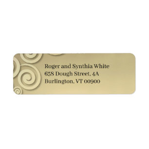 Golden Formal Return Address Label