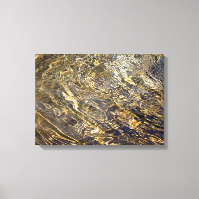 Golden Fountain Water 2 Canvas Print (Front)
