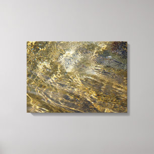 Golden Fountain Water Canvas Print