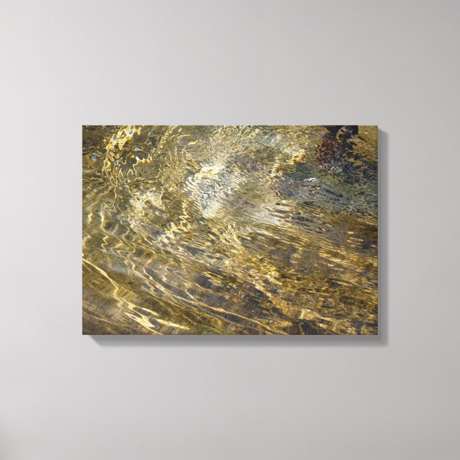 Golden Fountain Water Canvas Print (Front)